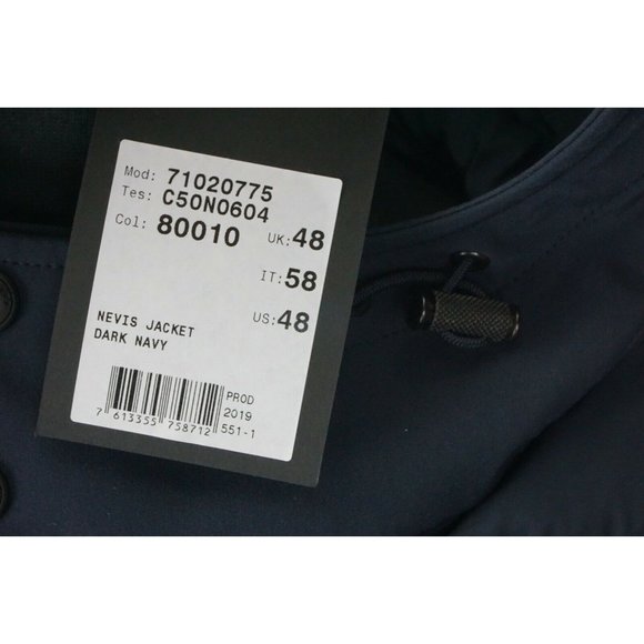 Belstaff Nevis Dark Navy Quilted Hooded Jacket Sz 48 Brand New W Tags - Picture 3 of 10